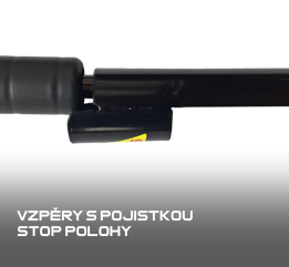 vzpěry s pojistkou stop polohy